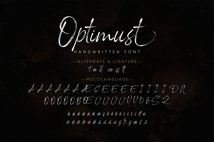 Optimust Handwritten Brush Font